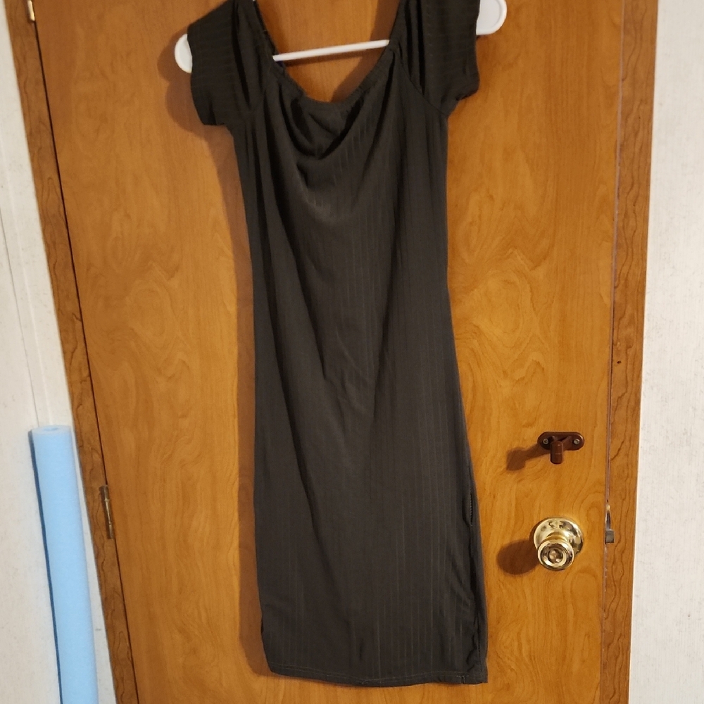 Elegant Olive Green Dress